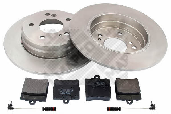 Mapco 47806 Brake discs with pads rear non-ventilated, set 47806: Buy near me in Poland at 2407.PL - Good price!