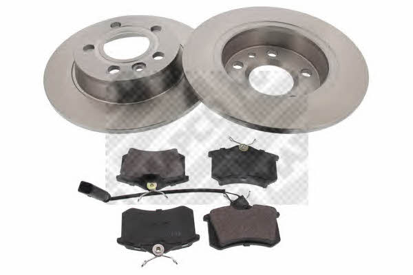 Mapco 47829 Brake discs with pads rear non-ventilated, set 47829: Buy near me in Poland at 2407.PL - Good price!