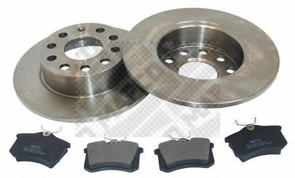 Mapco 47831 Brake discs with pads rear non-ventilated, set 47831: Buy near me in Poland at 2407.PL - Good price!