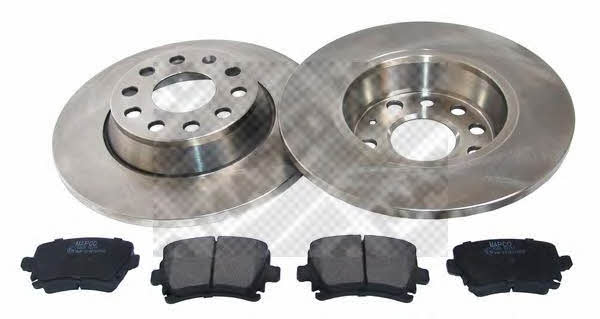  47841 Brake discs with pads rear non-ventilated, set 47841: Buy near me in Poland at 2407.PL - Good price!
