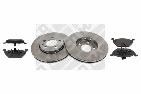 Mapco 47855 Front ventilated brake discs with pads, set 47855: Buy near me in Poland at 2407.PL - Good price!