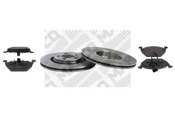 Mapco 47857 Front ventilated brake discs with pads, set 47857: Buy near me in Poland at 2407.PL - Good price!