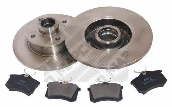 Mapco 47859 Brake discs with pads rear non-ventilated, set 47859: Buy near me in Poland at 2407.PL - Good price!