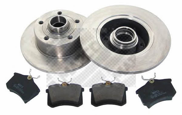 Mapco 47865 Brake discs with pads rear non-ventilated, set 47865: Buy near me in Poland at 2407.PL - Good price!