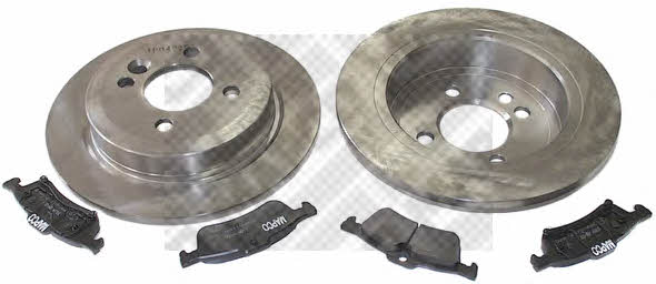 Mapco 47892 Brake discs with pads rear non-ventilated, set 47892: Buy near me in Poland at 2407.PL - Good price!