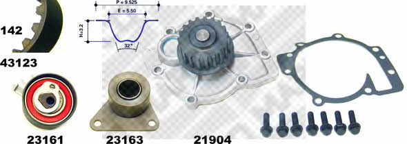 Mapco 41123 TIMING BELT KIT WITH WATER PUMP 41123: Buy near me in Poland at 2407.PL - Good price!