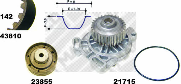 Mapco 41810 TIMING BELT KIT WITH WATER PUMP 41810: Buy near me in Poland at 2407.PL - Good price!