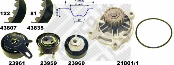 Mapco 41819/1 TIMING BELT KIT WITH WATER PUMP 418191: Buy near me in Poland at 2407.PL - Good price!
