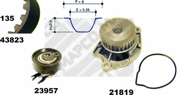  41823/1 TIMING BELT KIT WITH WATER PUMP 418231: Buy near me in Poland at 2407.PL - Good price!