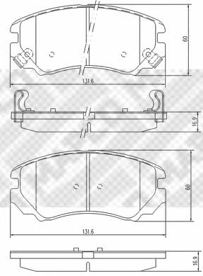 Mapco 6735 Brake Pad Set, disc brake 6735: Buy near me in Poland at 2407.PL - Good price!