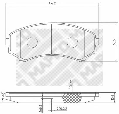 Mapco 6785 Тормозные колодки дисковые, комплект 6785: Отличная цена - Купить в Польше на 2407.PL!