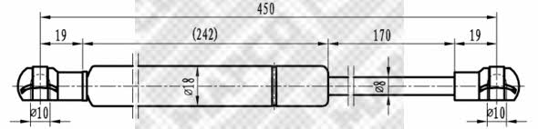 Mapco 91856 Gas hood spring 91856: Buy near me in Poland at 2407.PL - Good price!