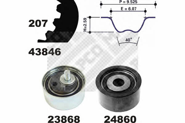 Mapco 73816 Timing Belt Kit 73816: Buy near me in Poland at 2407.PL - Good price!