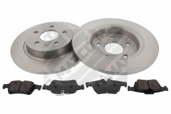 Mapco 47909 Brake discs with pads rear non-ventilated, set 47909: Buy near me in Poland at 2407.PL - Good price!