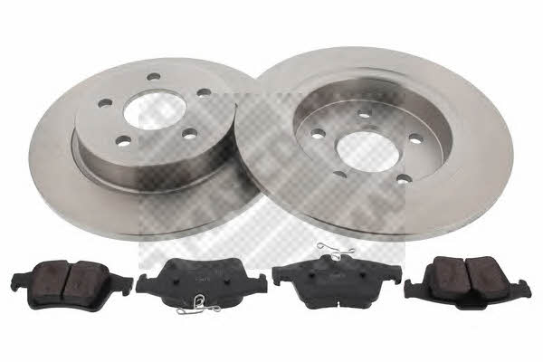  47645 Brake discs with pads rear non-ventilated, set 47645: Buy near me in Poland at 2407.PL - Good price!