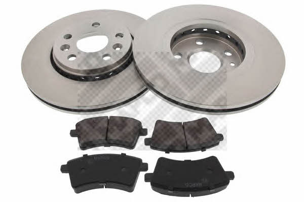 Mapco 47162 Front ventilated brake discs with pads, set 47162: Buy near me in Poland at 2407.PL - Good price!