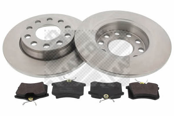 Mapco 47903 Brake discs with pads rear non-ventilated, set 47903: Buy near me in Poland at 2407.PL - Good price!