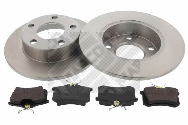 Mapco 47911 Brake discs with pads rear non-ventilated, set 47911: Buy near me in Poland at 2407.PL - Good price!