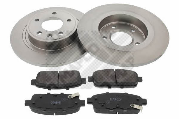Mapco 47699 Brake discs with pads rear non-ventilated, set 47699: Buy near me in Poland at 2407.PL - Good price!