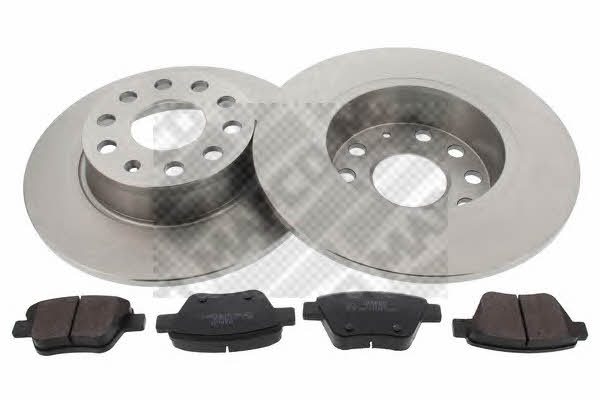 Mapco 47901 Brake discs with pads rear non-ventilated, set 47901: Buy near me in Poland at 2407.PL - Good price!