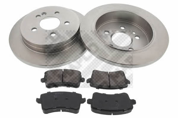 Mapco 47904 Brake discs with pads rear non-ventilated, set 47904: Buy near me in Poland at 2407.PL - Good price!