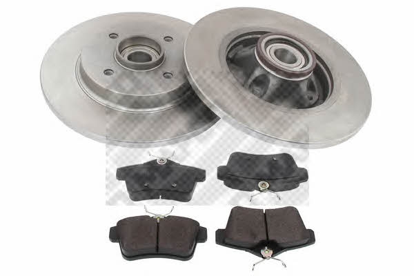 Mapco 47340 Brake discs with pads rear non-ventilated, set 47340: Buy near me in Poland at 2407.PL - Good price!