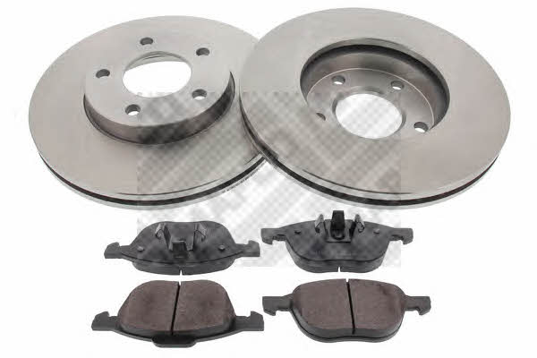 Mapco 47515 Front ventilated brake discs with pads, set 47515: Buy near me in Poland at 2407.PL - Good price!