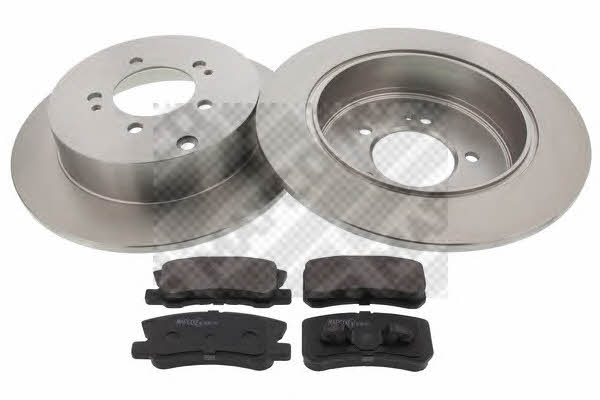 Mapco 47539 Brake discs with pads rear non-ventilated, set 47539: Buy near me in Poland at 2407.PL - Good price!