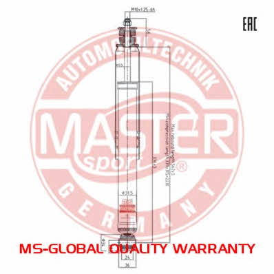 Amortyzator olejowy tylny Master-sport 105790-PCS-MS