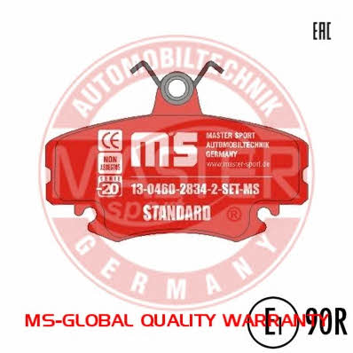Master-sport 13-0460-2834-2-SET-MS Brake Pad Set, disc brake 13046028342SETMS: Buy near me in Poland at 2407.PL - Good price!