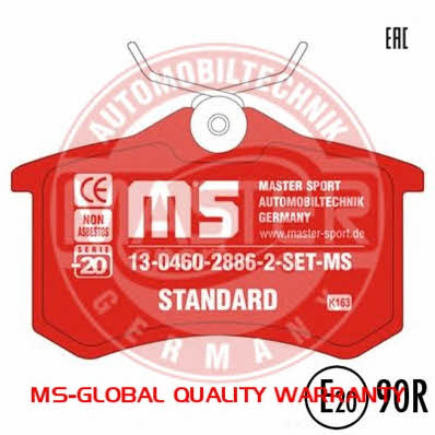 Master-sport 13-0460-2886-2-SET-MS Brake Pad Set, disc brake 13046028862SETMS: Buy near me in Poland at 2407.PL - Good price!