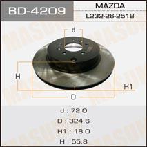 Masuma BD-4209 Rear ventilated brake disc BD4209: Buy near me at 2407.PL in Poland at an Affordable price!