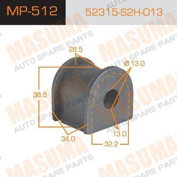 Masuma MP-512 Втулка стабилизатора заднего MP512: Отличная цена - Купить в Польше на 2407.PL!