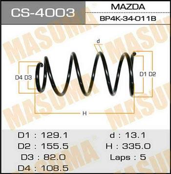 Masuma CS-4003 Suspension spring front CS4003: Buy near me in Poland at 2407.PL - Good price!