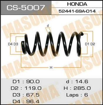Masuma CS-5007 Rear suspension shock CS5007: Buy near me at 2407.PL in Poland at an Affordable price!