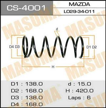 Masuma CS-4001 Coil spring CS4001: Buy near me in Poland at 2407.PL - Good price!