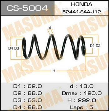 Masuma CS-5004 Coil Spring CS5004: Buy near me in Poland at 2407.PL - Good price!