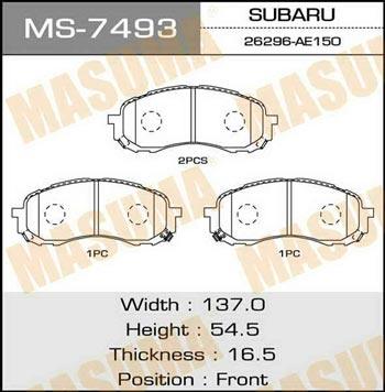 Masuma MS-7493 Bremsbackensatz MS7493: Kaufen Sie zu einem guten Preis in Polen bei 2407.PL!