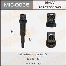 Masuma MIC-0035 Ignition coil MIC0035: Buy near me in Poland at 2407.PL - Good price!