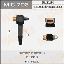Masuma MIC-703 Ignition coil MIC703: Buy near me in Poland at 2407.PL - Good price!