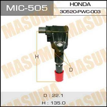 Masuma MIC-505 Ignition coil MIC505: Buy near me in Poland at 2407.PL - Good price!