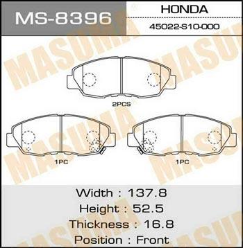 Masuma MS-8396 Колодки тормозные барабанные, комплект MS8396: Отличная цена - Купить в Польше на 2407.PL!