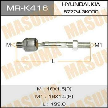 Masuma MR-K416 Inner Tie Rod MRK416: Buy near me in Poland at 2407.PL - Good price!
