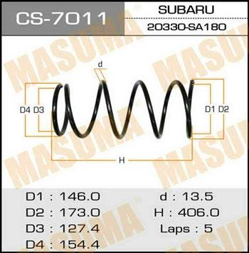 Masuma CS-7011 Suspension spring front CS7011: Buy near me in Poland at 2407.PL - Good price!