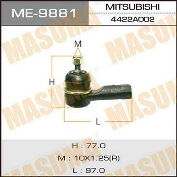 Masuma ME-9881 Наконечник рулевой тяги ME9881: Отличная цена - Купить в Польше на 2407.PL!