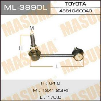 Masuma ML-3890L Rod/Strut, stabiliser ML3890L: Buy near me in Poland at 2407.PL - Good price!