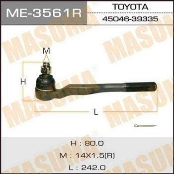 Masuma ME-3561R Tie rod end right ME3561R: Buy near me in Poland at 2407.PL - Good price!