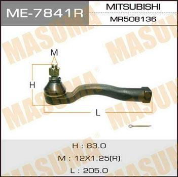 Masuma ME-7841R Tie rod end right ME7841R: Buy near me in Poland at 2407.PL - Good price!