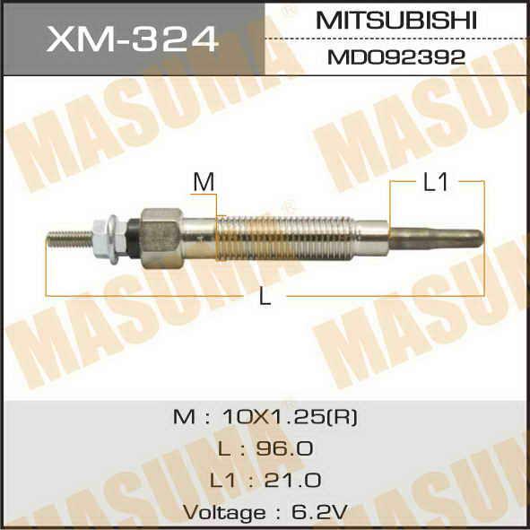 Masuma XM-324 Свеча накаливания XM324: Отличная цена - Купить в Польше на 2407.PL!