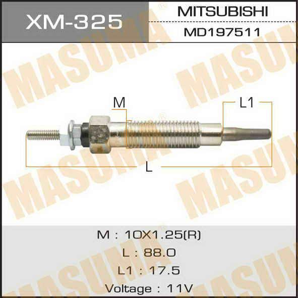 Masuma XM-325 Свеча накаливания XM325: Отличная цена - Купить в Польше на 2407.PL!